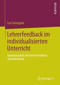 Abbildung von: Lehrerfeedback im individualisierten Unterricht - Springer VS
