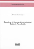 Cover: Decoding of Block and Convolutional Codes in Rank Metric - Shaker