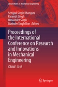 Cover: Proceedings of the International Conference on Research and Innovations in Mechanical Engineering - Springer