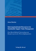 Cover: Interorganisationale Ressourcen im Sustainable Supply Chain Management - Kovac, Dr. Verlag