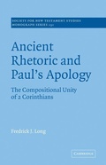 Cover: Ancient Rhetoric and Paul's Apology - Cambridge University Press