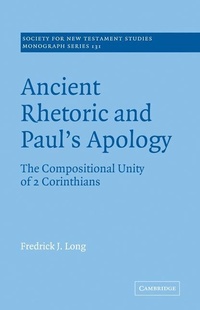 Enlarge image Cover: Ancient Rhetoric and Paul's Apology - Cambridge University Press