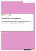 Cover: Logistik und Globalisierung - GRIN Verlag