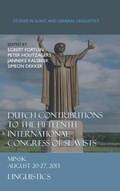 Cover: Dutch Contributions to the Fifteenth International Congress of Slavists - Rodopi