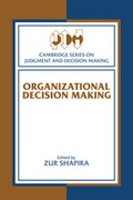 Cover: Organizational Decision Making - Cambridge University Press