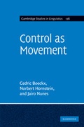 Cover: Control as Movement - Cambridge University Press