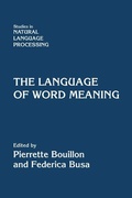Cover: The Language of Word Meaning - Cambridge University Press