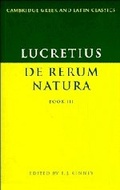 Cover: Lucretius: De Rerum Natura Book 3 - Cambridge University Press