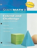 Cover: Saxon Math 3: Extend and Challenge - Saxon Publishers