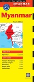 Cover: Myanmar Travel Map Fourth Edition - Periplus Editions
