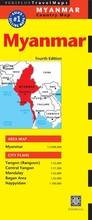 Cover: Myanmar Travel Map Fourth Edition - Periplus Editions
