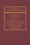 Cover: The Works of John Webster: Volume 3 - Cambridge University Press