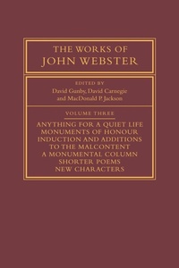 Enlarge image Cover: The Works of John Webster: Volume 3 - Cambridge University Press