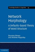 Cover: Network Morphology - Cambridge University Press