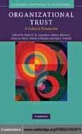 Cover: Organizational Trust - Cambridge University Press