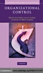 Cover: Organizational Control - Cambridge University Press