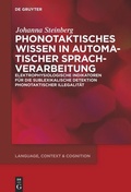 Cover: Phonotaktisches Wissen - De Gruyter