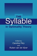 Cover: The Syllable in Optimality Theory - Cambridge University Press