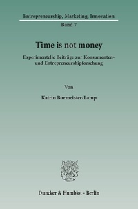 Abbildung von: Time is not money. - Duncker & Humblot