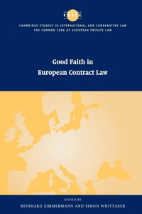 Abbildung von: Good Faith in European Contract Law - Cambridge University Press