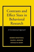 Cover: Contrasts and Effect Sizes in Behavioral Research - Cambridge University Press