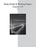 Cover: Study Guide and Working Papers for College Accounting (Chapters 1-30) - McGraw-Hill Inc.,US
