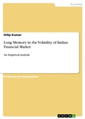 Cover: Long Memory in the Volatility of Indian Financial Market - GRIN Verlag