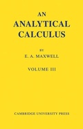 Cover: An Analytical Calculus: Volume 3 - Cambridge University Press