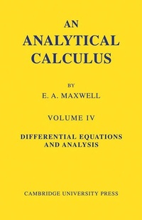 Enlarge image Cover: An Analytical Calculus: Volume 4 - Cambridge University Press