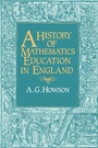 Cover: A History of Mathematics Education in England - Cambridge University Press