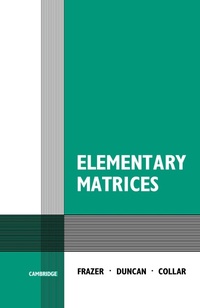Abbildung von: Elementary Matrices - Cambridge University Press