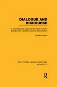Abbildung von: Dialogue and Discourse (RLE Linguistics C: Applied Linguistics) - Routledge