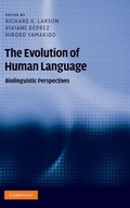 Cover: The Evolution of Human Language - Cambridge University Press