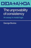 Cover: The Unprovability of Consistency - Cambridge University Press