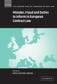 Abbildung von: Mistake, Fraud and Duties to Inform in European Contract Law - Cambridge University Press