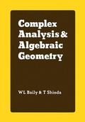 Cover: Complex Analysis and Algebraic Geometry - Cambridge University Press