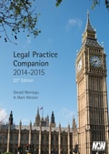 Cover: Legal Practice Companion 2014/15 - Bloomsbury Professional