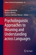 Cover: Psycholinguistic Approaches to Meaning and Understanding across Languages - Springer