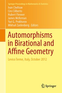 Abbildung von: Automorphisms in Birational and Affine Geometry - Springer