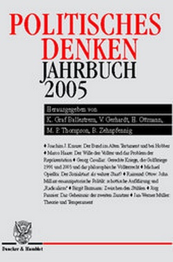 Abbildung von: Politisches Denken. Jahrbuch 2005. - Duncker & Humblot