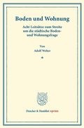 Cover: Boden und Wohnung. - Duncker & Humblot