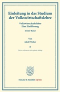 Cover: Einleitung in das Studium der Volkswirtschaftslehre. - Duncker & Humblot