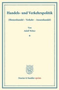 Cover: Handels- und Verkehrspolitik. - Duncker & Humblot