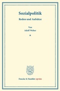 Cover: Sozialpolitik. - Duncker & Humblot