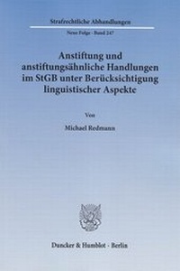 Abbildung von: Anstiftung und anstiftungsähnliche Handlungen im StGB unter Berücksichtigung linguistischer Aspekte - fibre