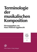 Cover: Terminologie der musikalischen Komposition - Franz Steiner Verlag