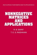 Cover: Nonnegative Matrices and Applications - Cambridge University Press