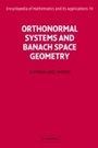 Cover: Orthonormal Systems and Banach Space Geometry - Cambridge University Press