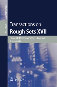 Enlarge image Cover: Transactions on Rough Sets XVII - Springer
