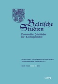 Cover: Baltische Studien, Pommersche Jahrb&uuml;cher f&uuml;r Landesgeschichte. Band 99 NF - Verlag Ludwig